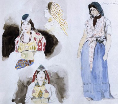 Moroccan Women by Ferdinand Victor Eugene Delacroix